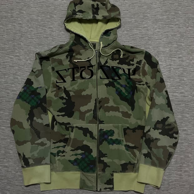 스투시 카모 후드집업 L