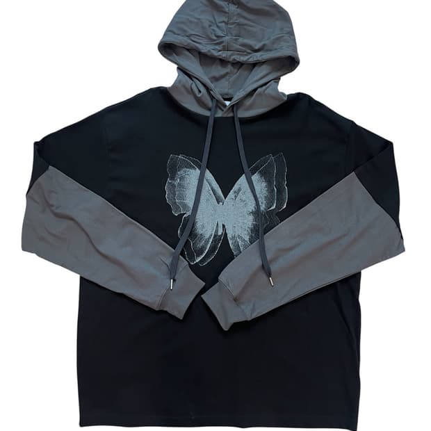 빈티지 레이어드 버터플라이 후디