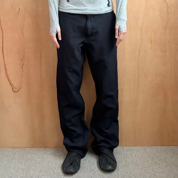 꼼데가르송 옴므플러스 에버그린 폴리 축융 팬츠