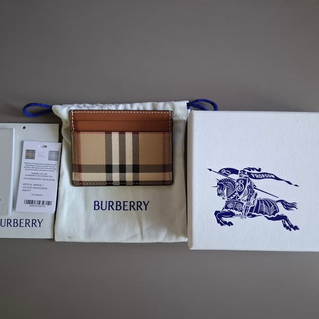 버버리 빈티지 체크 카드지갑