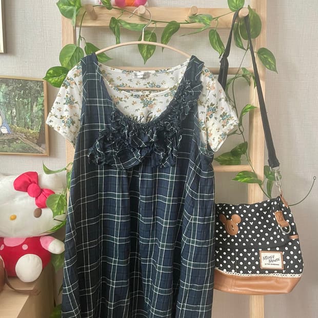 모리걸 빈티지 잔꽃 원피스 set 🌸☘️🤍💚