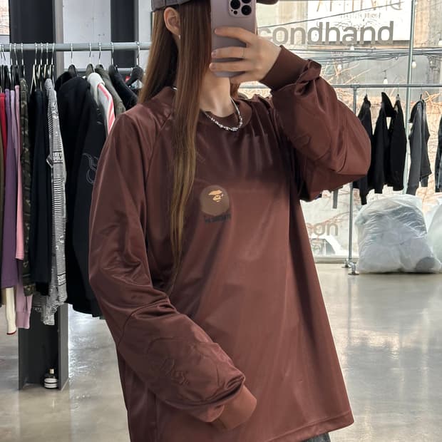 베이프 에이프 입체사루 롱슬리브 져지