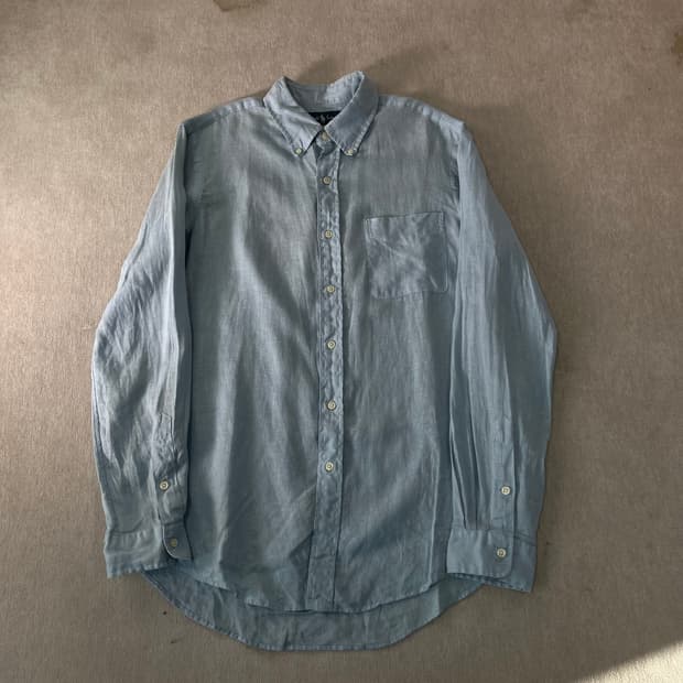 100 폴로랄프로렌 린넨 포켓 셔츠