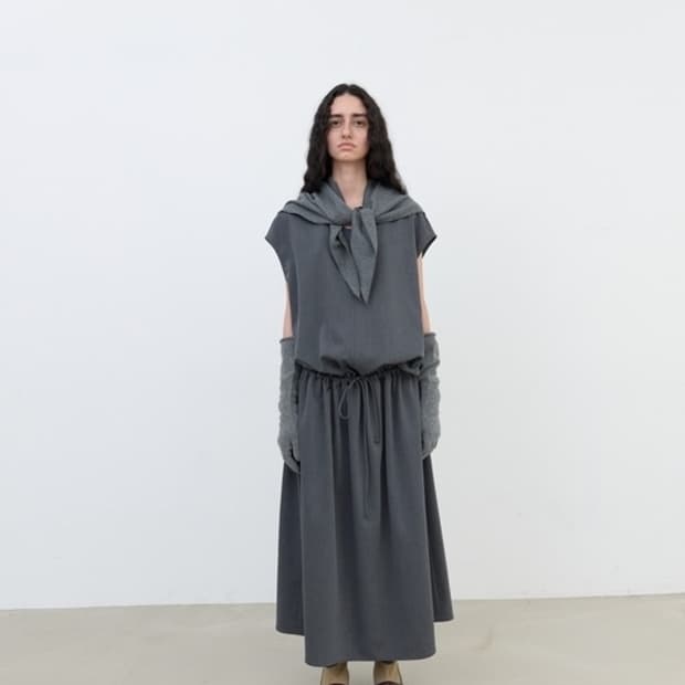 [새상품] 에토스 waist banded dress