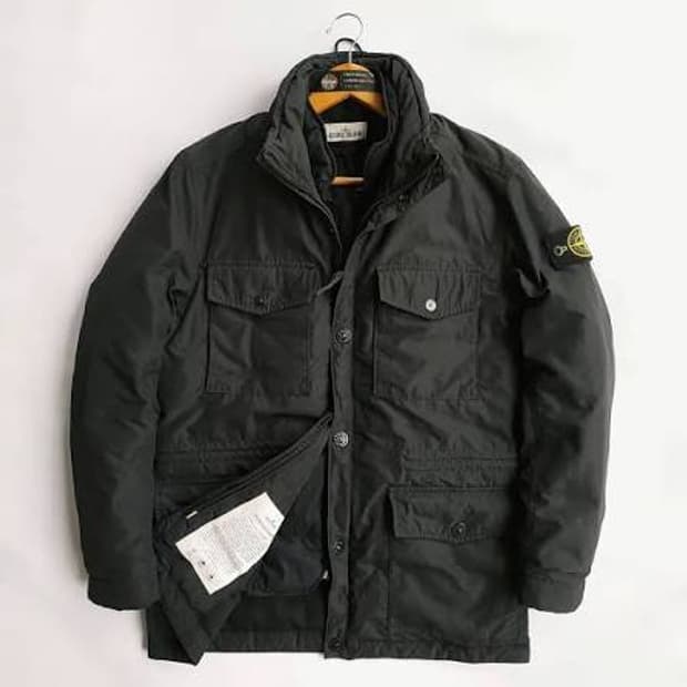 스톤아일랜드 마이크로랩스 구스다운 패딩