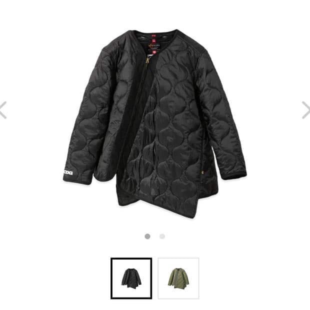 꼼데가르송 CDG x 알파인더스트리 콜라보 퀼팅자켓