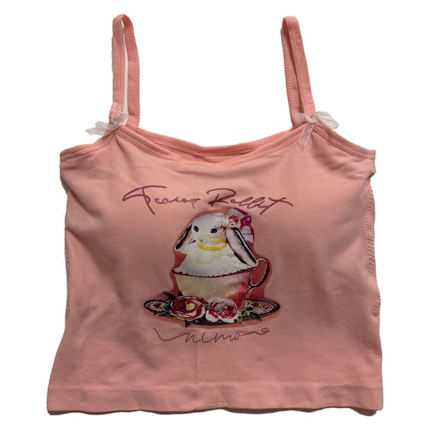 새상품 토끼 끈나시 (핑크)