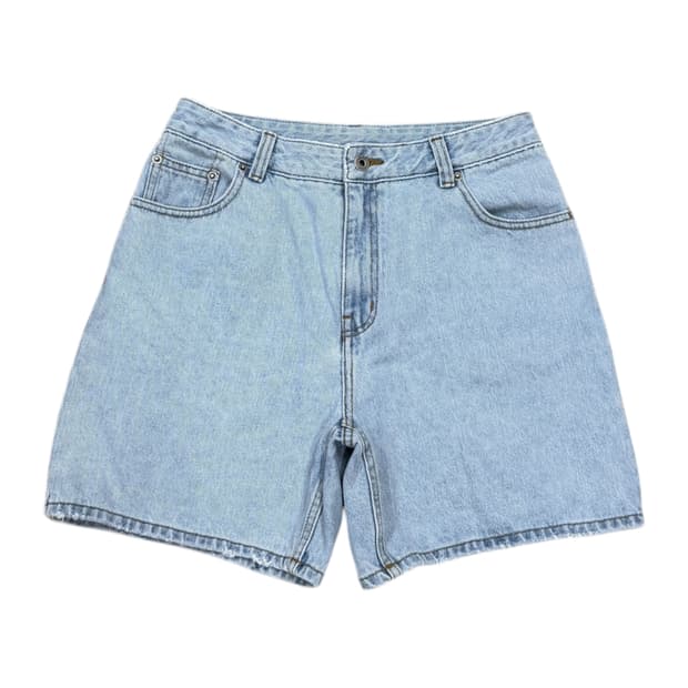 COOR 쿠어 우먼 데미지 워시드 데님 쇼츠 반바지 M