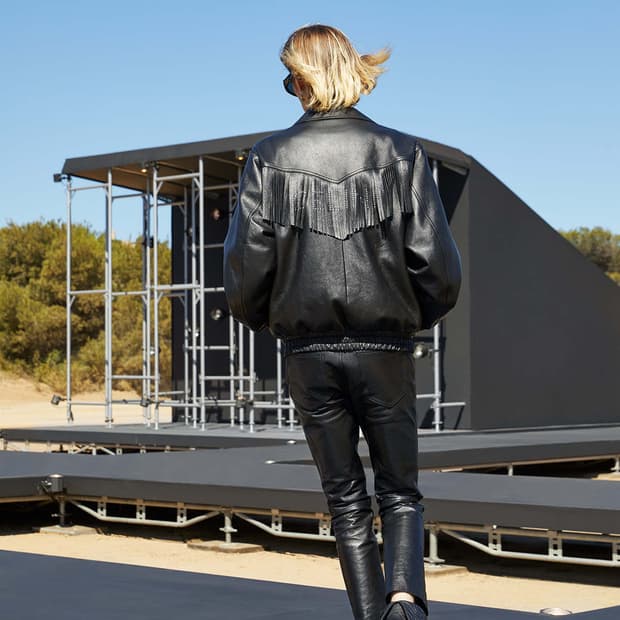 셀린느 21ss 코스믹크루저 프린지 레더 봄버