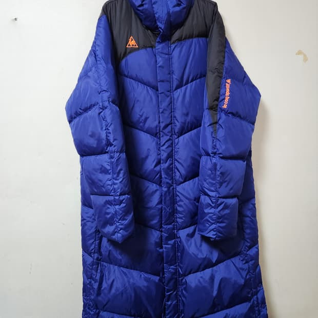 르꼬끄 블루/블랙 덕다운 롱패딩 105