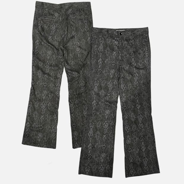 khaki python pattern pants