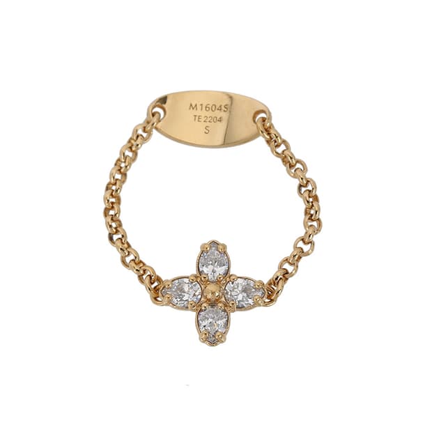 루이비통 레이디 LV 반지 플라워 큐빅 링 M1604S 18호