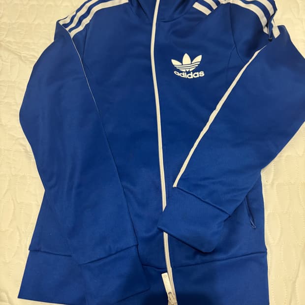 아디다스 블루 트랙탑 져지