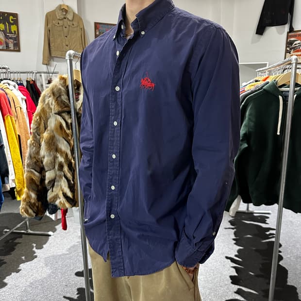 폴로 더블포니 네이비 셔츠