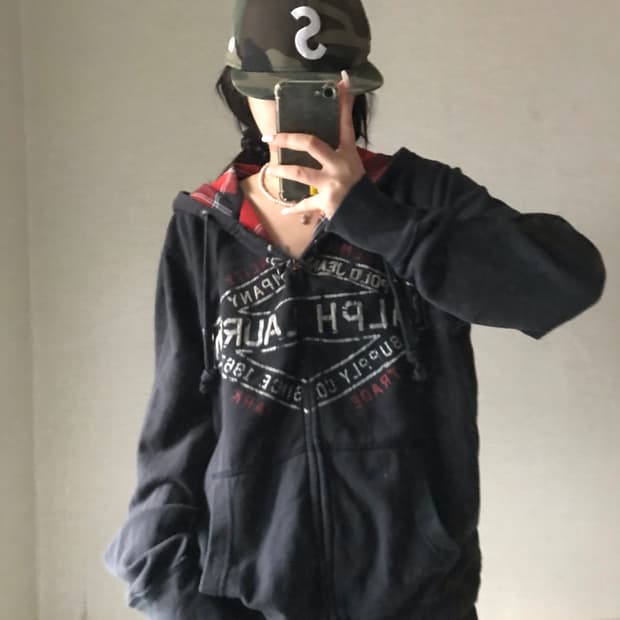 폴로 빅로고 후드집업