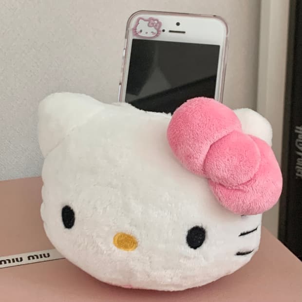 산리오 정품 헬로 키티 고전 핸드폰 거치대 스마트폰 아이폰 핑크 갸루