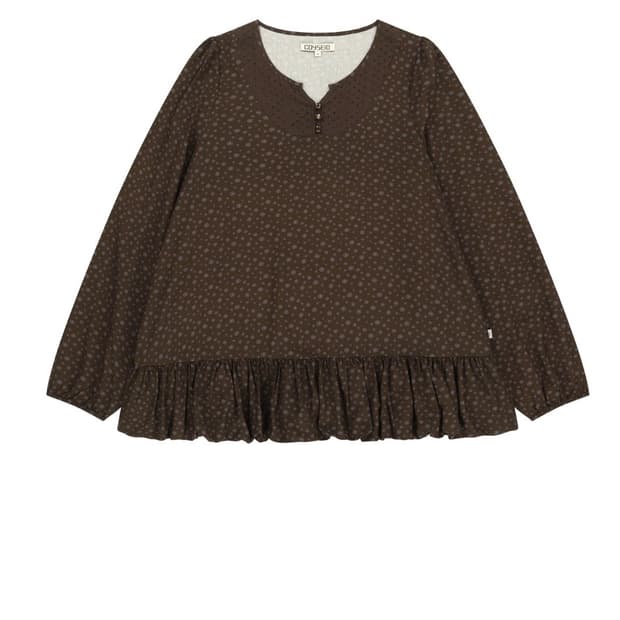 Coyseio DUDU PUFF BLOUSE (BROWN)