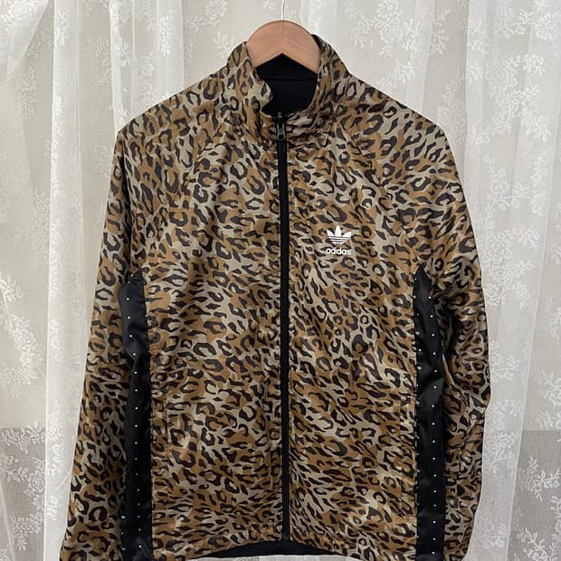 90) 아디다스 리버시블 레오파드 트랙 자켓