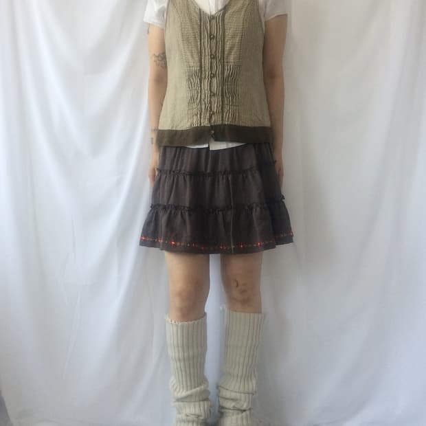 Stripe pattern vest