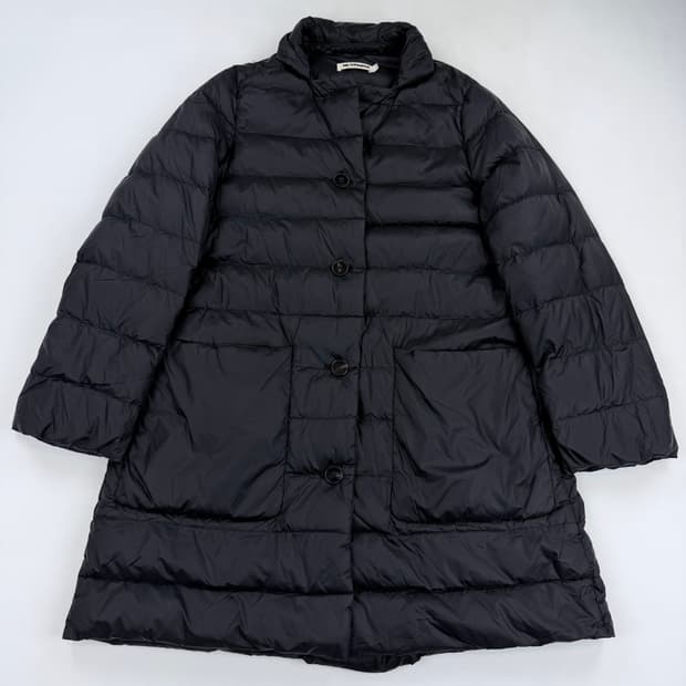 질샌더 블랙 다운 경량패딩 코트 38