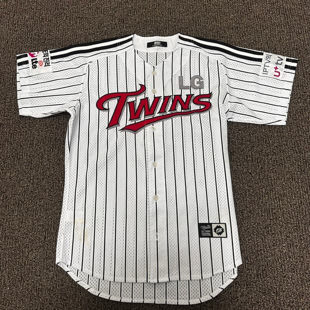 LG twins 엘지트윈스 야구 유니폼 스트라이프 화이트 105(XL)