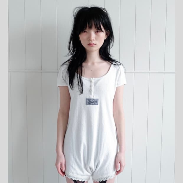 샵페어리 포인텔 레이스 코튼 롬퍼 바디수트