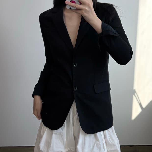 메종 마르지엘라 블랙 블레이저 자켓