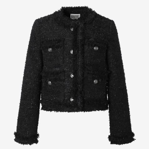 khakipoint 카키포인트 앤틱 크롭 트위트 블랙