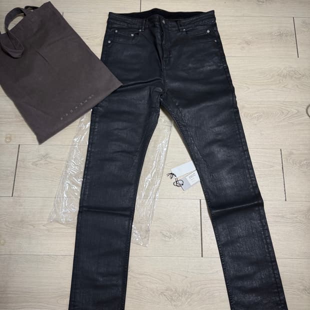 [34] 릭오웬스 디트로이트 다크쉐도우 블랙왁스 코팅진