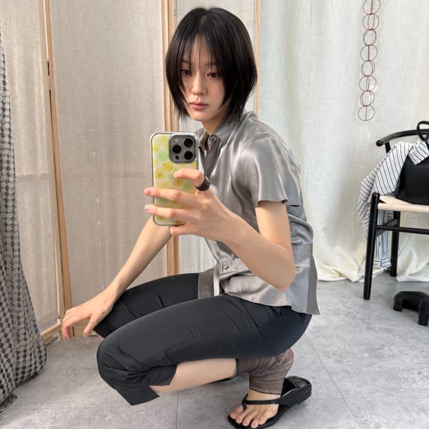 Jil Sander 실크 카프리 팬츠