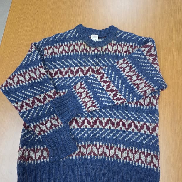 세인트 마이클 영국산 페어아일 울 니트 빈티지 스웨터 100