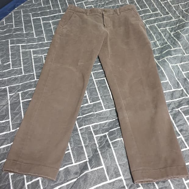 스파오 혜비코튼 테이퍼드핏 스판 팬츠 브라운 (30)