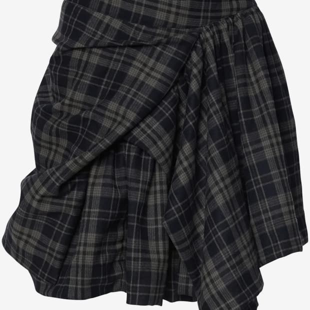 플레어업 Asymmetrical Draped Layered Skirt