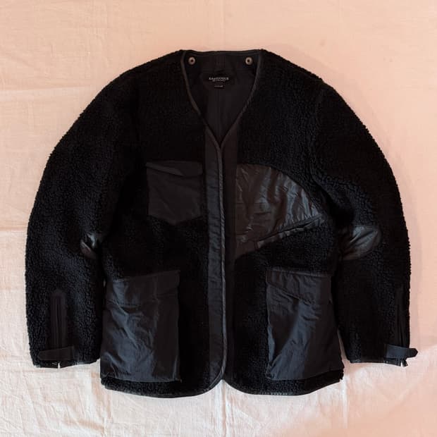 이스트로그 미발매 샘플 멀티포켓 바이커 플리스 자켓