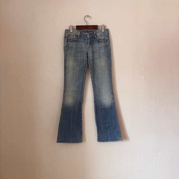 세븐진 26 부츠컷 청바지 연청 워싱 미국 수입 데님 수입 포켓