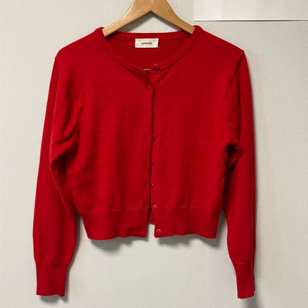 노멜렛 티나 가디건 레드 2사이즈