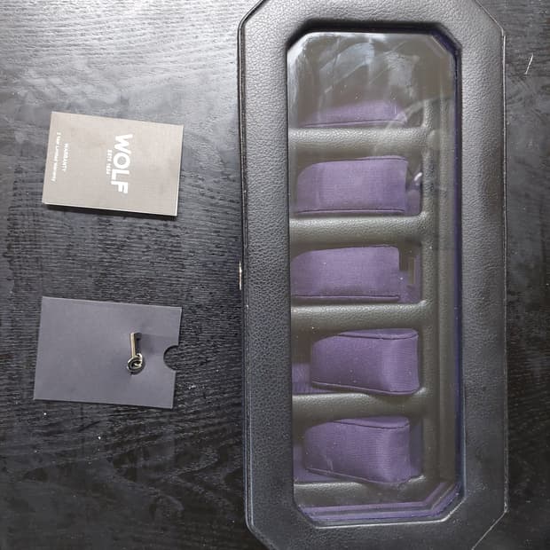 울프 가죽 시계보관함 5구