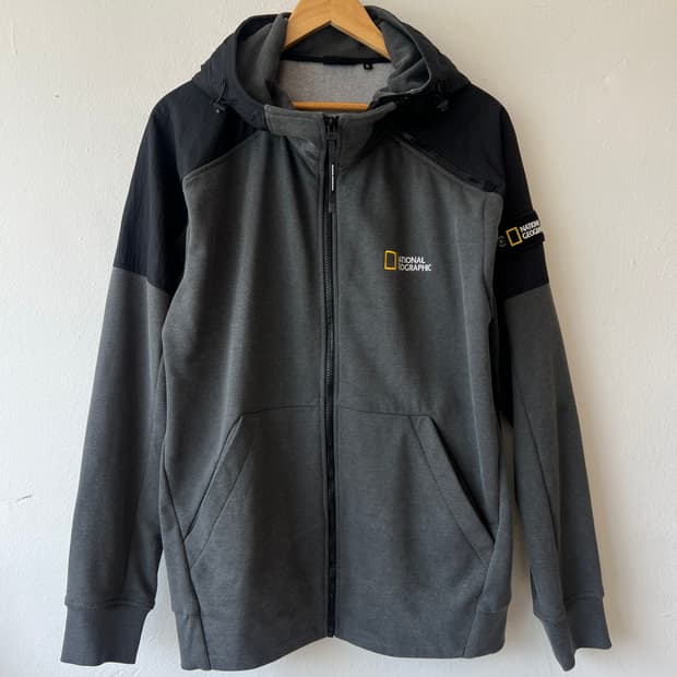 내셔널지오그래픽 남성 차콜 후드집업점퍼 