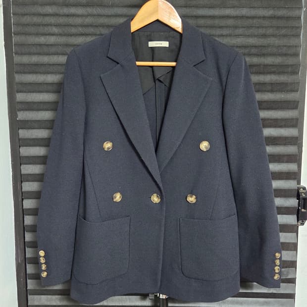 [시스템] 울 피크드 라펠 더블 브레스티드 자켓 | 00173