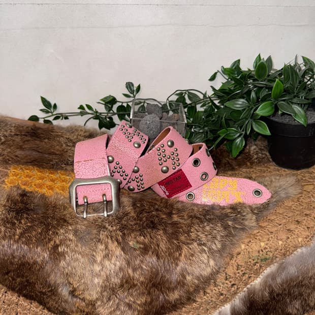Levi’s pink stud punching belt