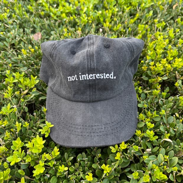 USA notinterested 빈티지 모자 볼캡 피그먼트