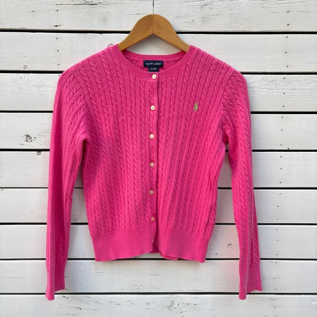 Polo 폴로 케이블 꽈배기 니트 가디건