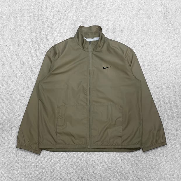 나이키 00s 스우시 로고 바람막이 자켓 베이지