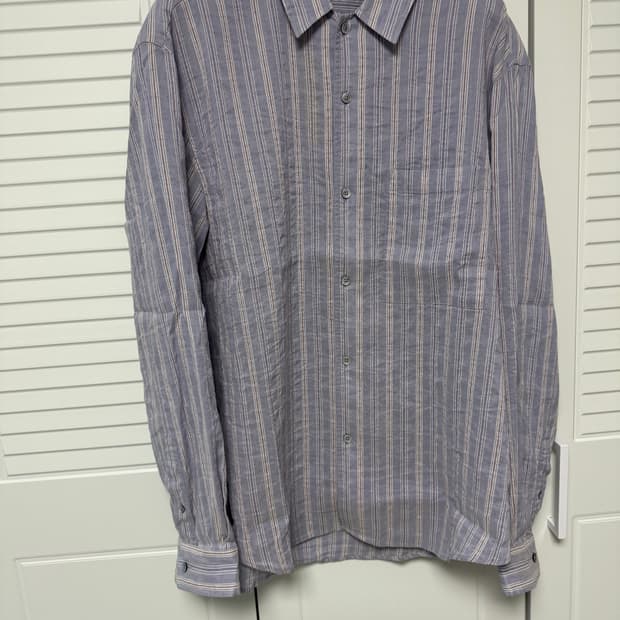 2024 타임옴므 스트라이프 린넨 셔츠 한섬