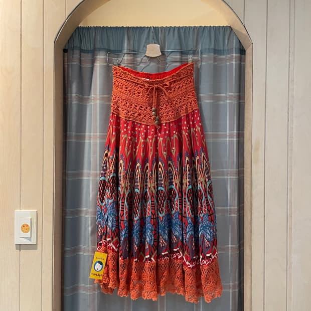 일본빈티지 크로쉐디테일 원피스겸스커트