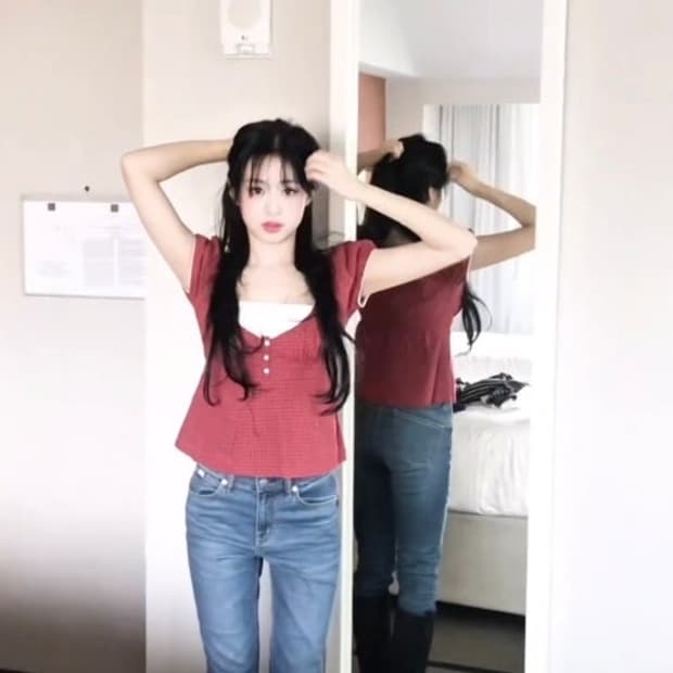 브랜디멜빌 BRANDY MELVILLE 체크 블라우스