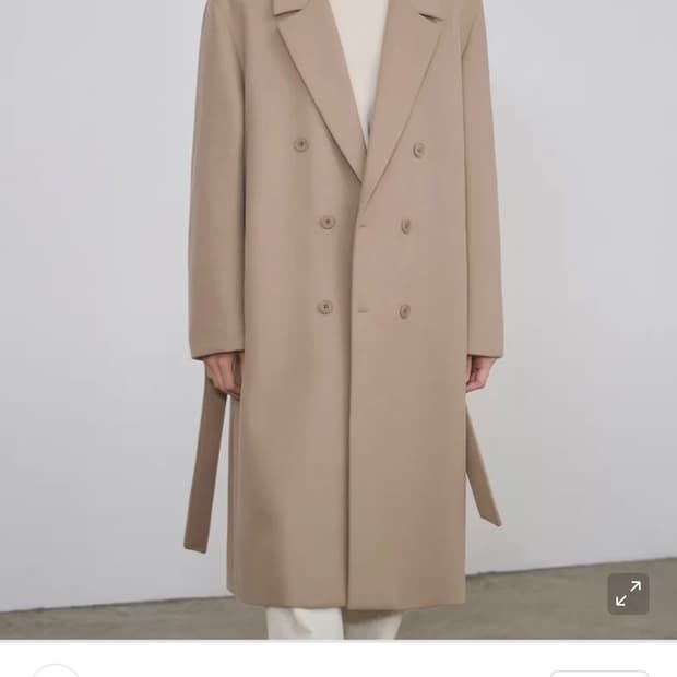 (XL) 드로우핏 프리미어 퓨어 캐시미어 로브 더블 코트 판매