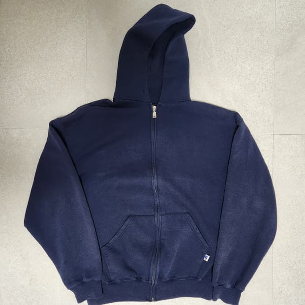 90s 러셀 후드집업 네이비