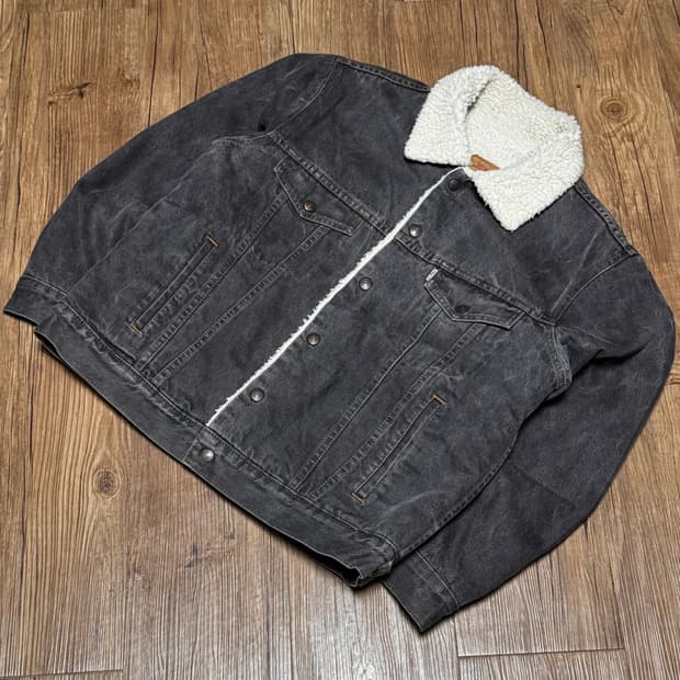 리바이스 타입 3 생쥐색 쉐르파 트러커 자켓