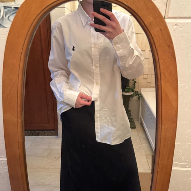 폴로 랄프로렌 화이트 Slim Fit 